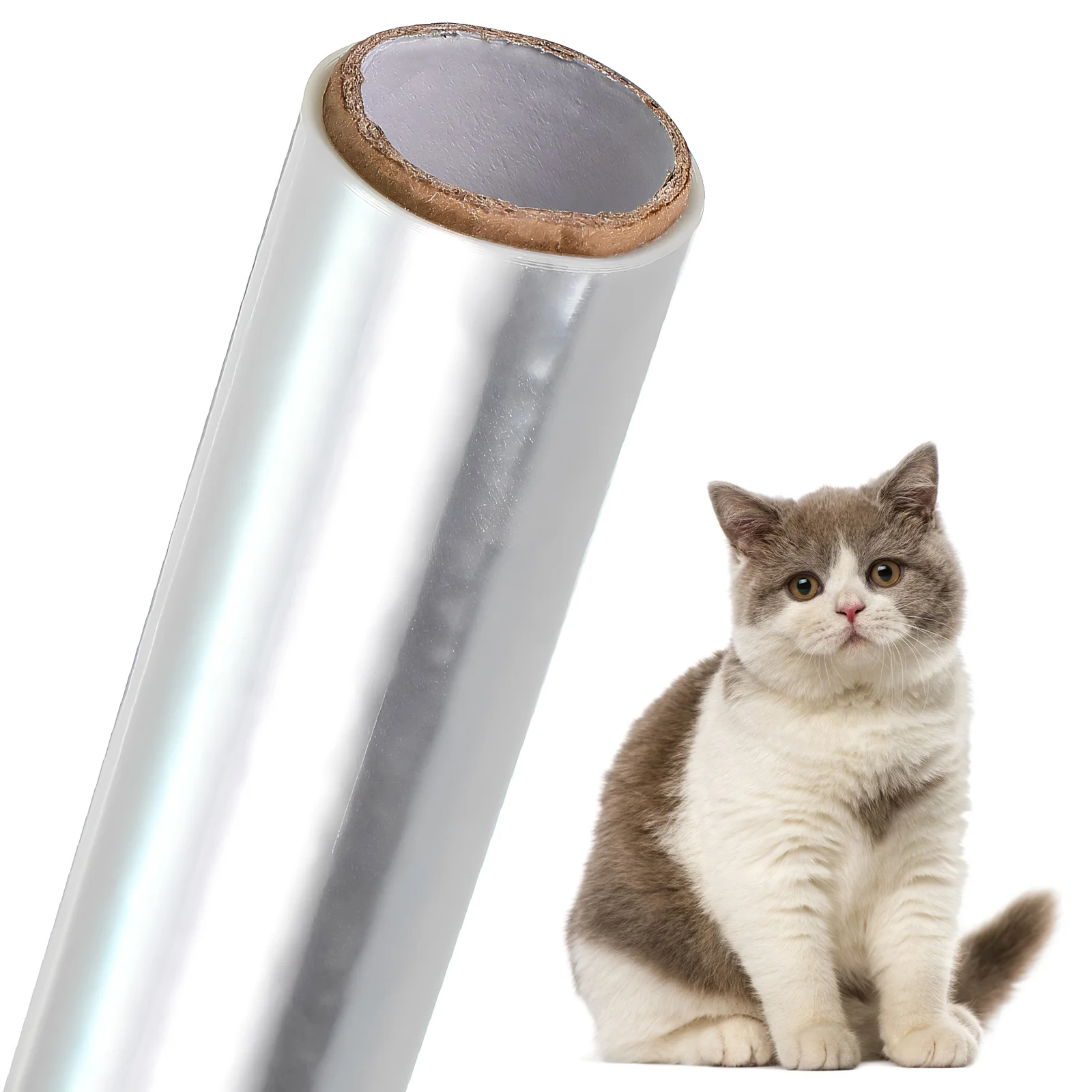 

1 Roll Clear Wall Protector Film 3 Meters Electrostatic Removable For Kitchen Backsplash Furniture Sofa Pet