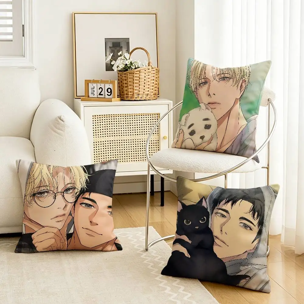 Manhwa Backlight Seo-in Yeong-woon Customizable Square Pillow case Double Sided Print Sofa Bedroom Decor Cushion Cover