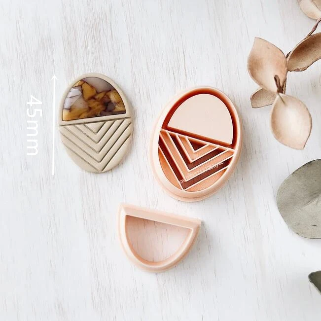 Abstract Symmetry Polymer Clay Cutters for Earrings