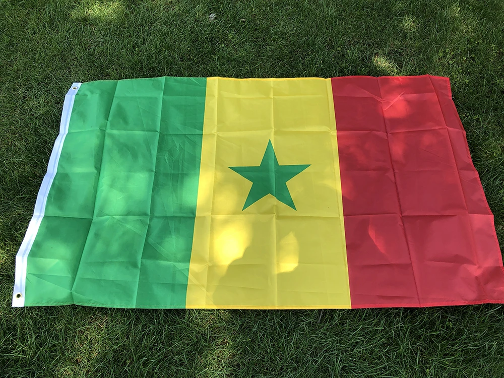 Senegal flag 90x150cm Polyester hanging banner Senegal flag Super Poly football FLAG Indoor Outdoor banner for decoration