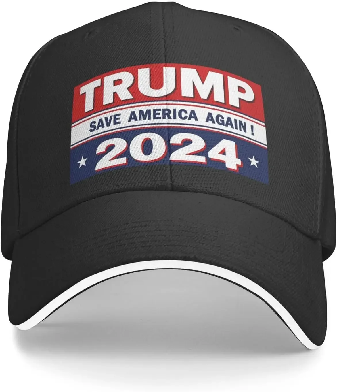 Sombrero de Trump MAGA 2024, gorra de Donald Trump, Save America Again, regalo, soporte de estrella, gorras de béisbol ajustables, negro