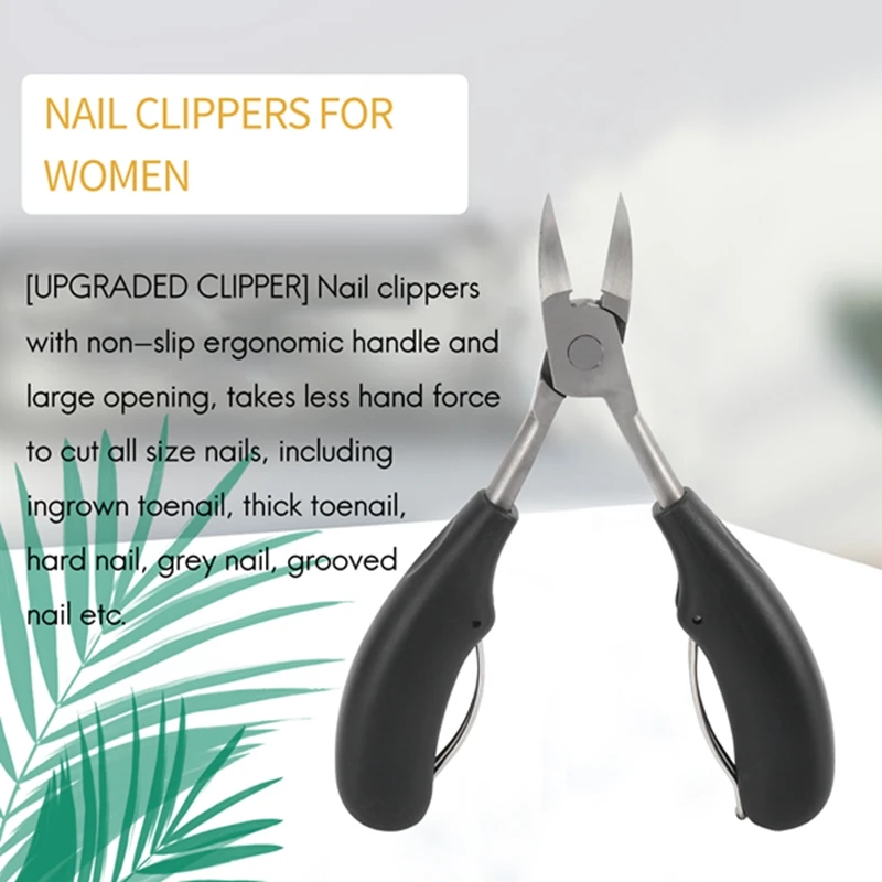 4 Pcs Toenail Clippers, Thick & Ingrown Toe Nail Clippers For Men & Seniors, Pedicure Clippers Toenail Cutters