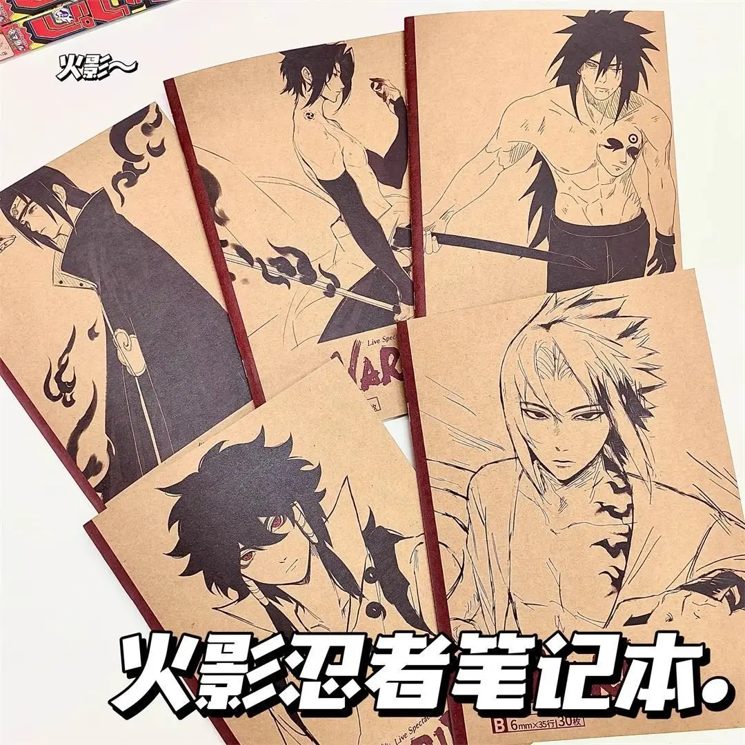 5 ชิ้น/เซ็ตการ์ตูน Naruto Sasuke กระดาษคราฟท์โน้ตบุ๊ค B5 เรียงรายหนังสือ Uchiha Itachi ไดอารี่ Notepad อะนิเมะอุปกรณ์ต่อพ่วงวันหยุดของขวัญของเล่น