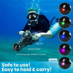 CAMOLECH Scooter Submarino de 10000mAh y 130 minutos de Autonomía, 10 Velocidades, Potenciador de SUP, con Batería Extraíble y Motor sin Escobillas