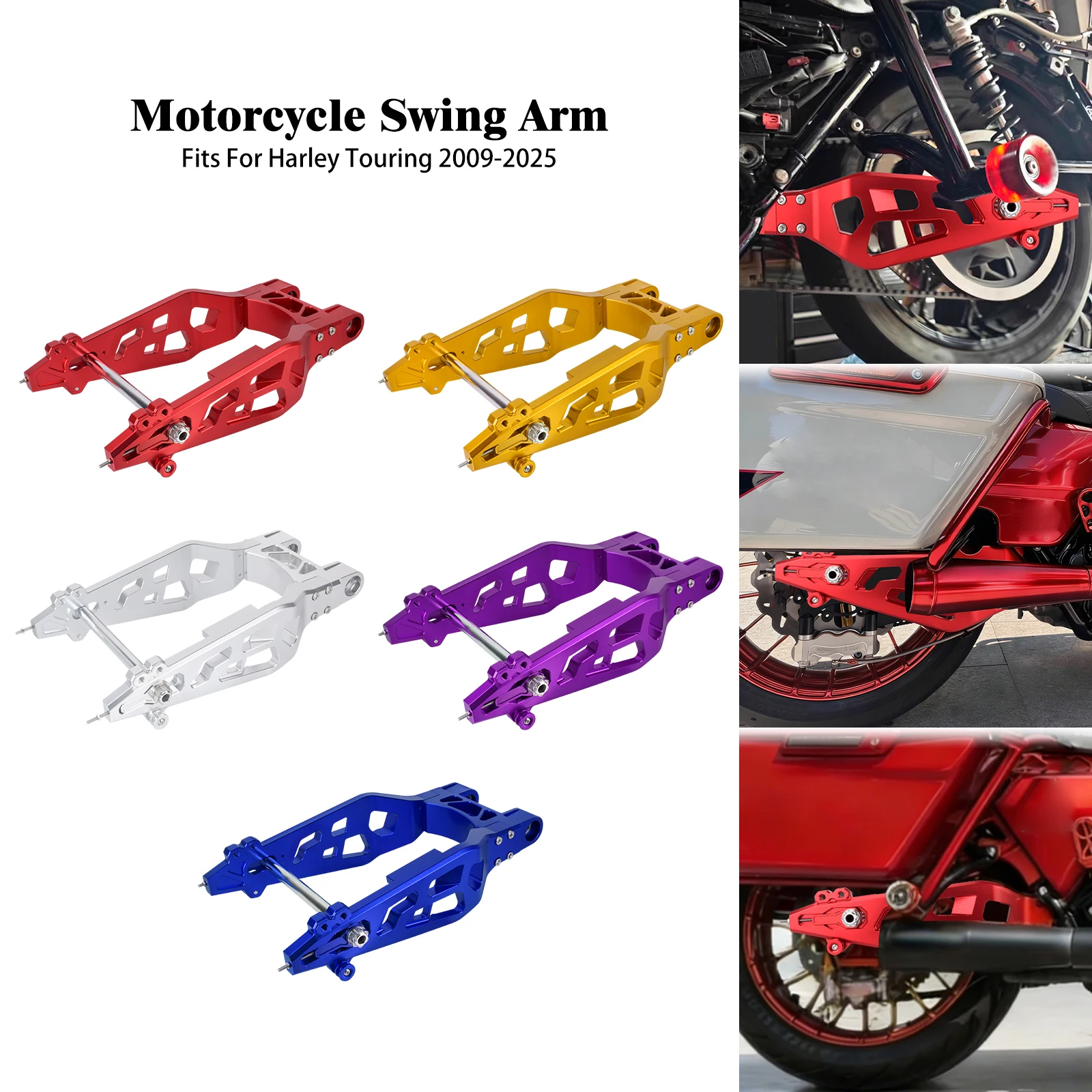 Motorcycle Swing Arm Rear Fork Swingarm For Harley Touring Electra Road Street Glide Road King 2009-2023 Rear Wheel Fork Stand
