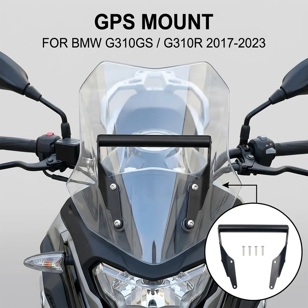 Waterproof Aluminum Front Adjustable Smart Phone GPS Navigation Bracket Motorcycle Accessories For BMW G310GS G310R 2017-2023