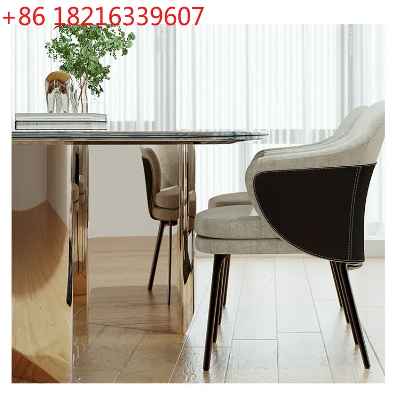 

Large Apartment Home Minimalist Dining Table Modern Simple and Light Luxury