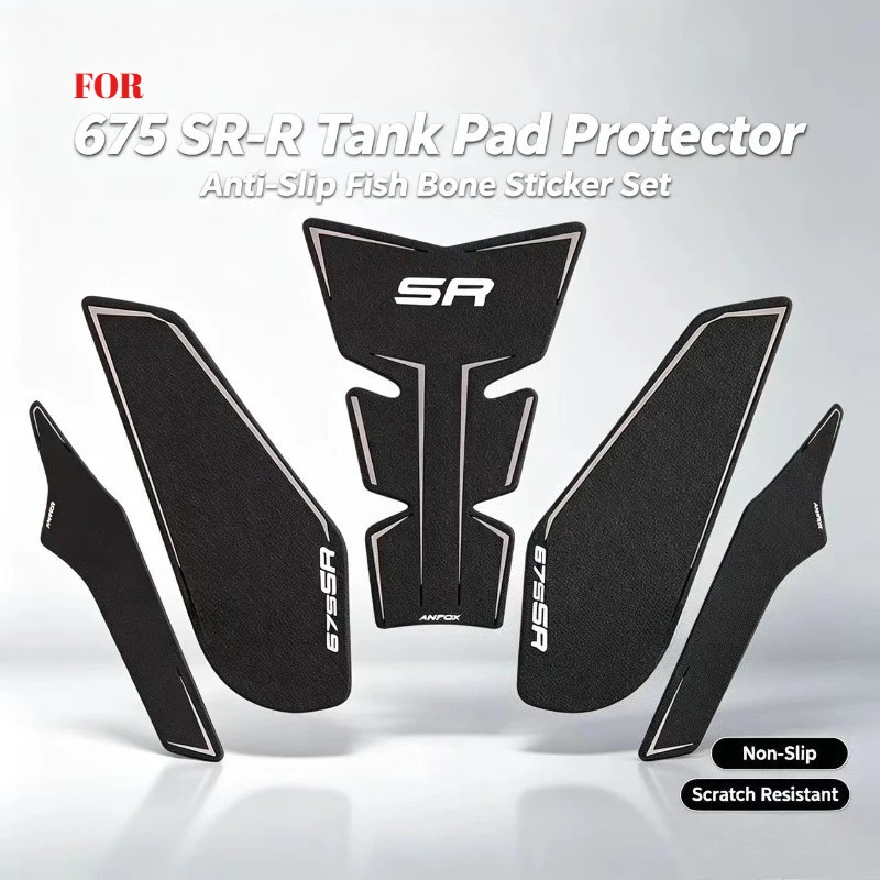 Motorcycle Fuel Anti-slip Sticker Fishbone Tank Pad Protective Decals Body Protection Accessories For CFMOTO 675SR-R 675 SR