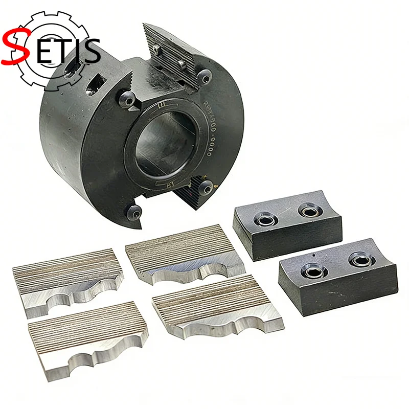 SETIS Double-Edged Profile Knife with Back Teeth  Interchangeable High-Speed ​​Steel Blades  4-Sided Planer Molding Cutter