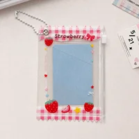 Transparent Id Holder Original Transparent Card Pouch Zipper Card Bag Printed Badge Display Bag For Daily Bag Charm Collection 4