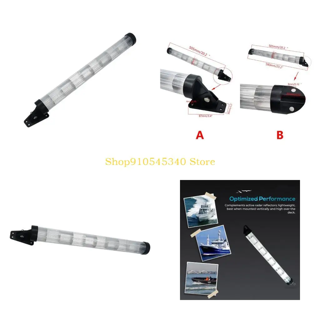 

U2JA High Visibility Sonar Reflector Corrosion Resistant Tube Type Sonar Reflector for Watercraft Small Foldable Base