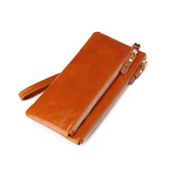 RanHuang New 2024 Women's Fashion Genuine Leather Wallets Vintage Long Wallets Female Multifunction Purses Clutch Bags B302