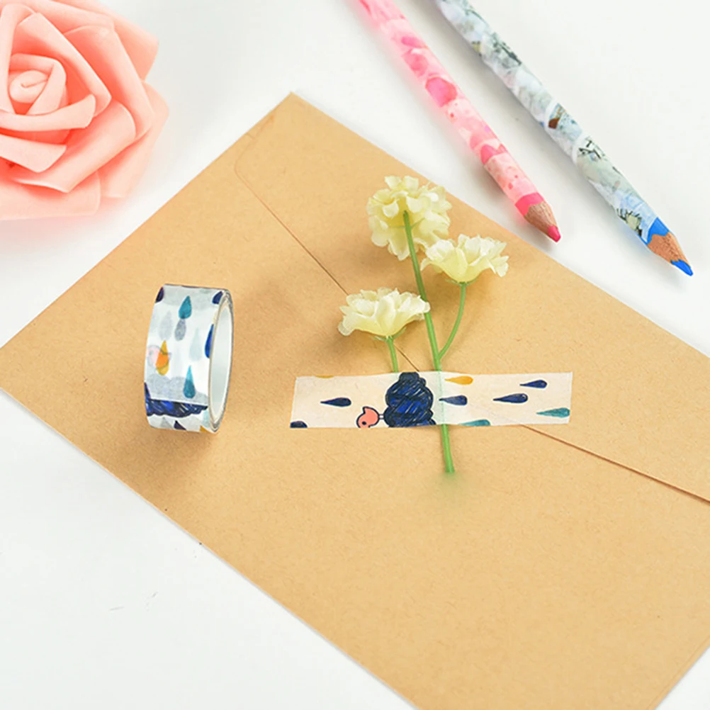 

2pcs Solid Color Washi Masking Tape Repositionable Sticky Paper For Scrapbook Diy Gift Wrapping Crafts Planner