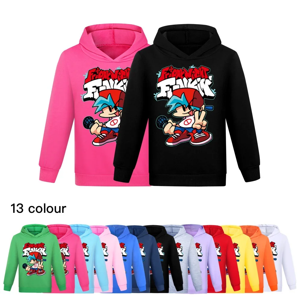 Girl Boys Friday Night Funkin Hoodie 3D Sweatshirt Long Sleeve Tracksuit Harajuku Streetwear Video Game Clothes 2-16Y1232