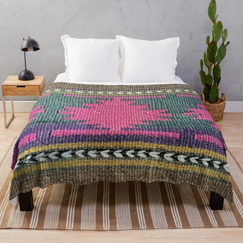 

Decorative Kilim, Navaho Weave, Woven Textile Throw Blanket Warm Comfortable Blanket Gift for Parents Friends