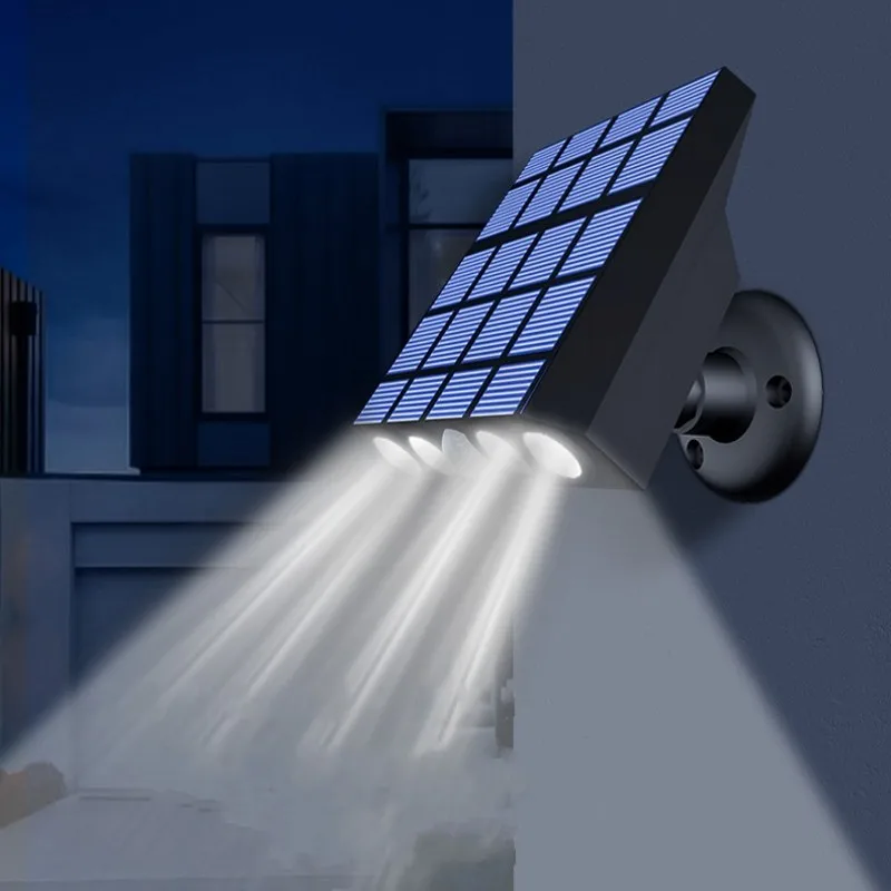 Led solar lâmpada de parede ao ar livre ip65 à prova dsmart água inteligente iluminação luminosa decoração do jardim luzes solares escadas cerca luz solar lâmpada