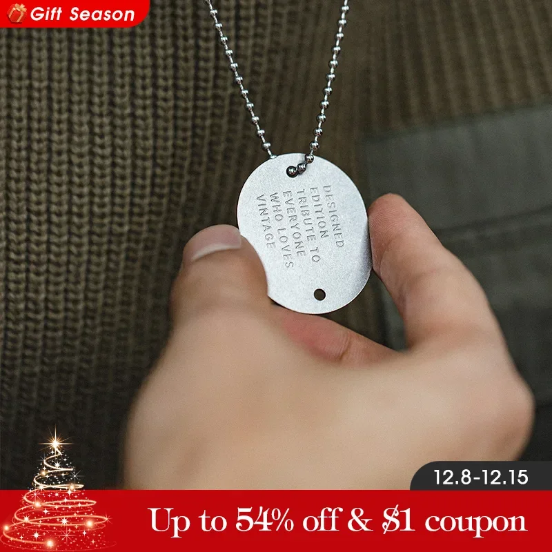 Maden Retro Letter Engraved Pendant Necklaces Hip-hop Style Trend Necklace for Everyday Versatile Accessories