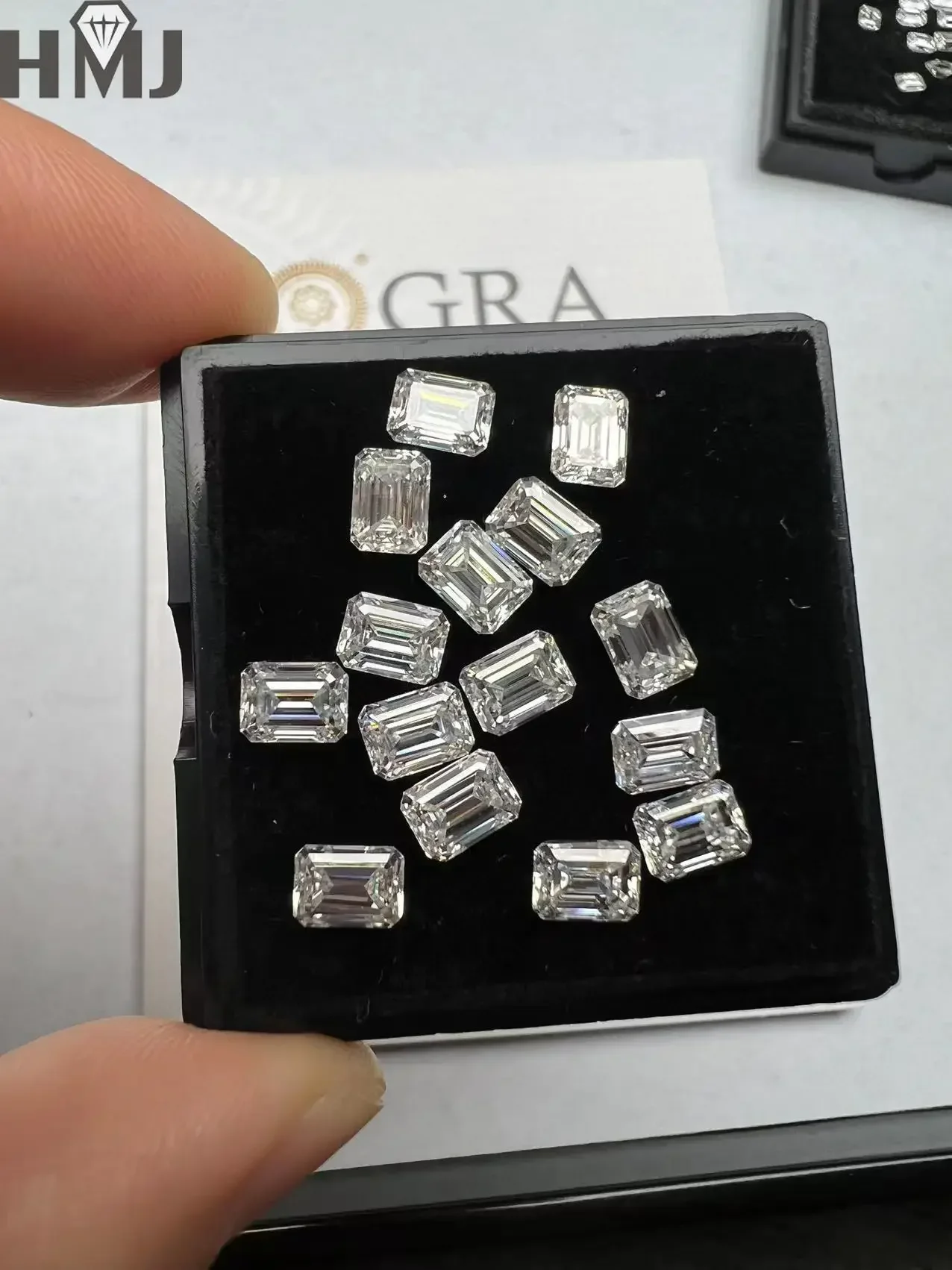 Loose Moissanite Diamond  D Color VVS1 Clarity  Emerald Step Cut for Rings Necklace Jewelry Making with GRA Certificate