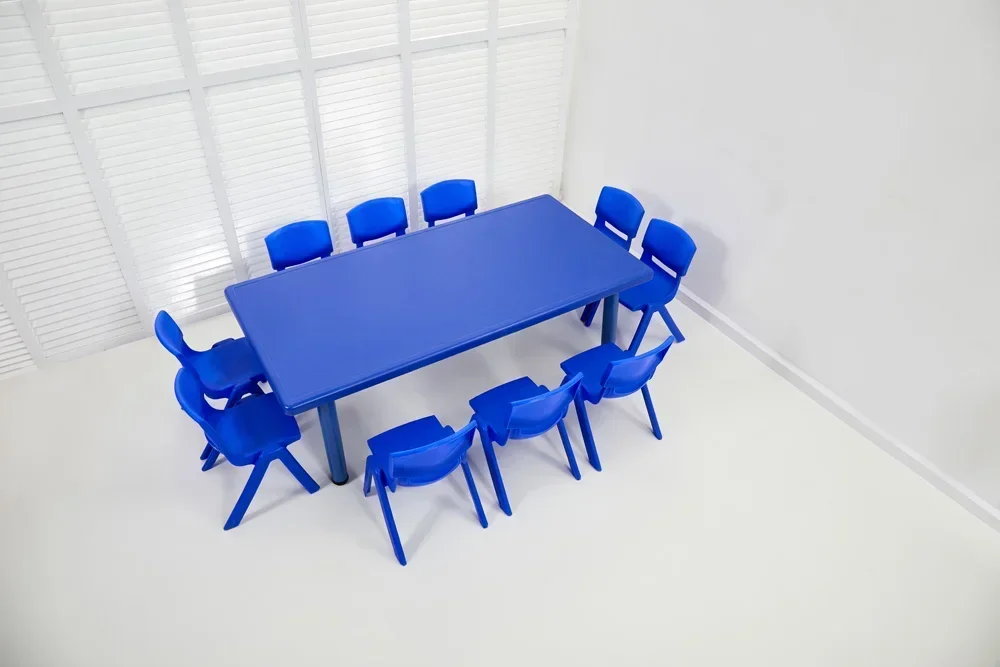 2026 Height Adjustable Children Table And Chair Large Storage Children Study Desk Kids Study Table With Storage Drawer Led