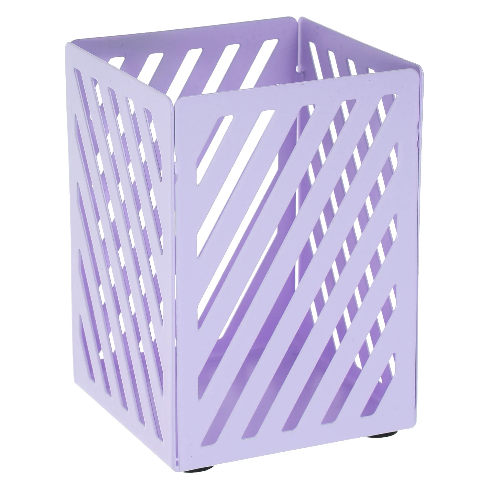 حامل أقلام معدني مربع منظم مكتب بناء حديدي أنيق ملحقات مساحة العمل تخزين فرش المكياج سهلة التنظيف