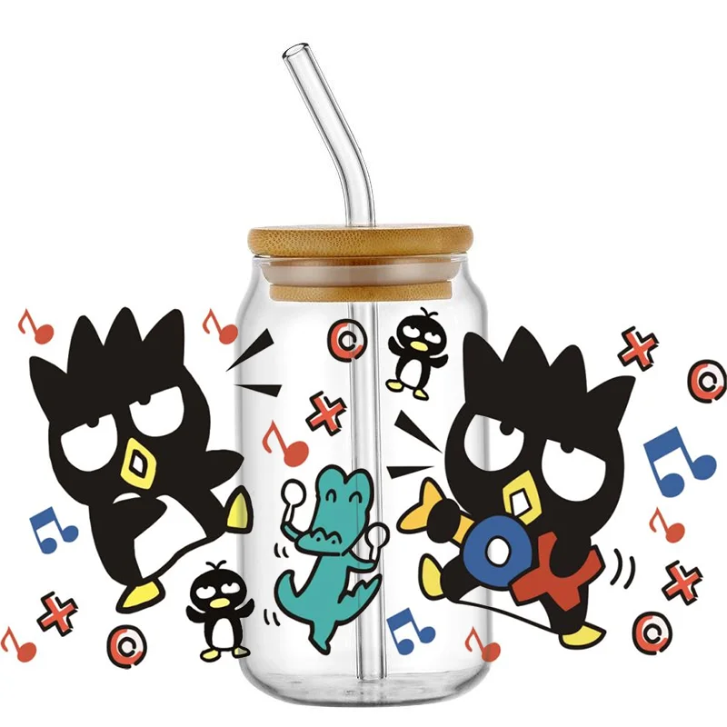 Miniso Cartoon Cute Penguin 3D Decal UV DTF Cup Wrap Transfer Stickers Custom Label DIY Waterproof Logo for Libbey Glass Can