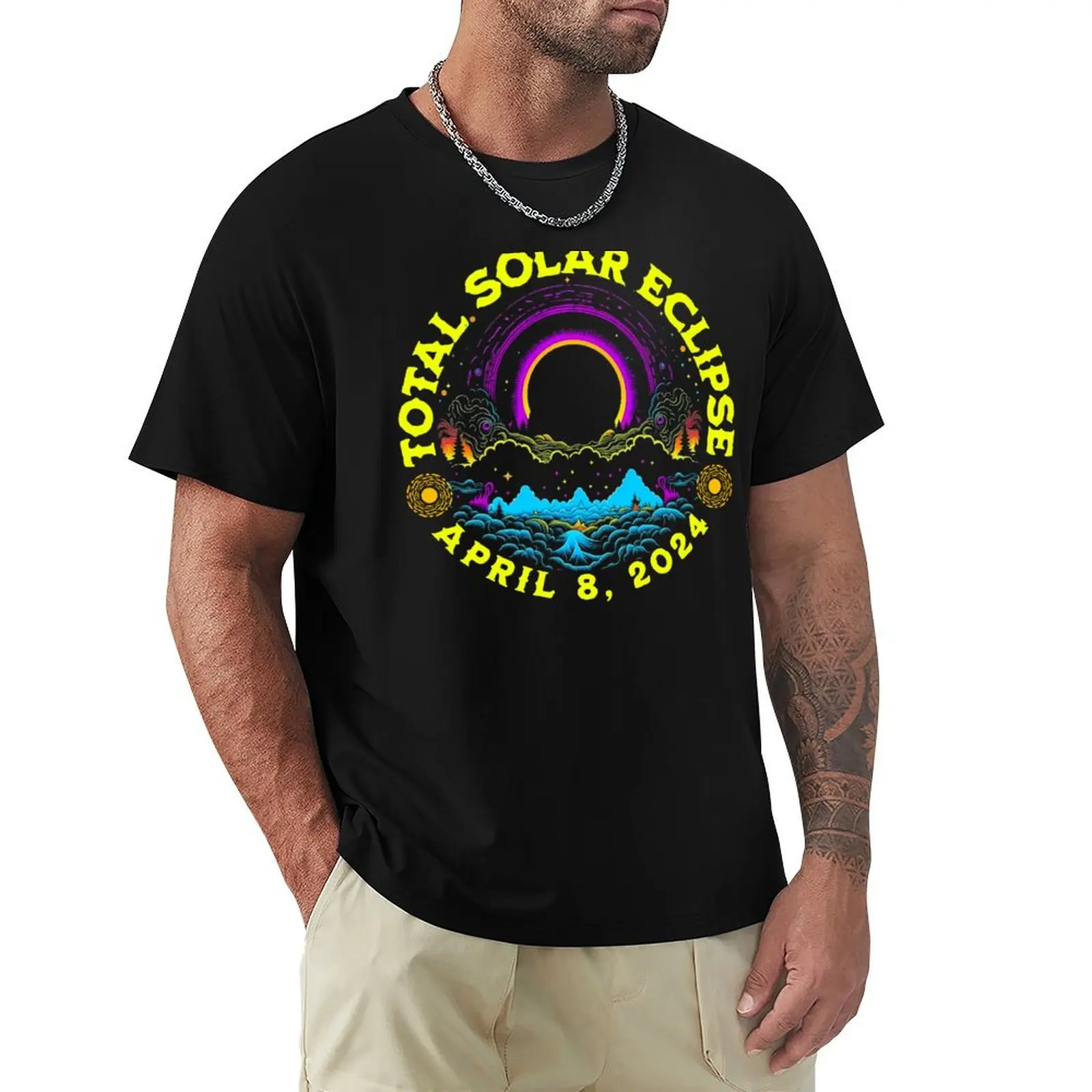 Total Solar Eclipse 2024 T-Shirt Utility Work Short Sleeve Top