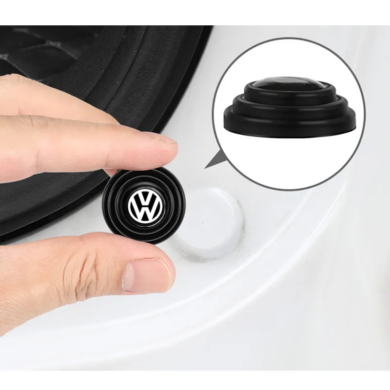 Car Silicone Door Shock Stickers Absorber Soundproof Buffer Pier For VW Volkswagen Golf Polo Passat Tiguan Touran Jetta