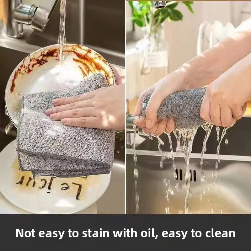 20 szt. Ściereczek kuchennych, grube, do czyszczenia, bez oleju, do odkurzania, do wycierania stołu, pochłaniające wodę i usuwające olej.