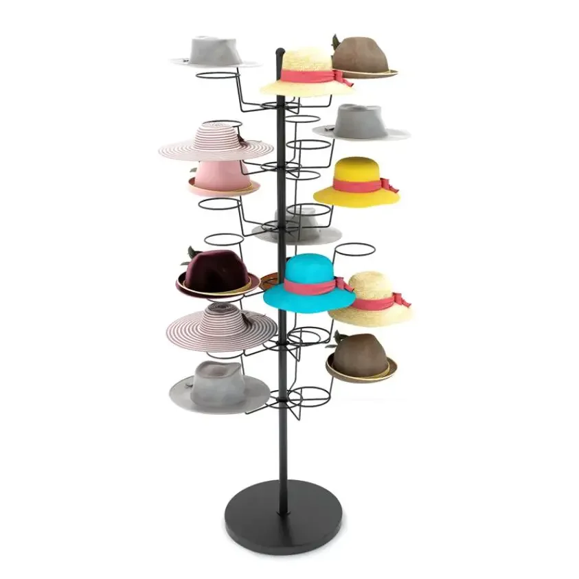 

Hat display stand floor women's clothing children's mother and baby storage hat rack hanging hat holder multi-layer gold