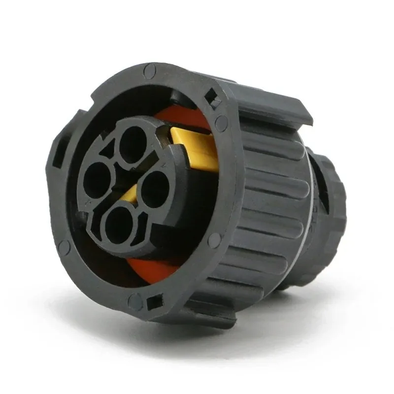 1-1813099-1 1-967402-1 4-hole automotive waterproof connector TE type wiring harness round DIN plastic housing