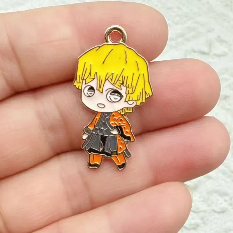Demon Slayer Accessori fai da te Anime Cosplay Gioielli Lega di smalto Portachiavi Collana con ciondolo Ciondoli per portachiavi Borsa Decor Regalo