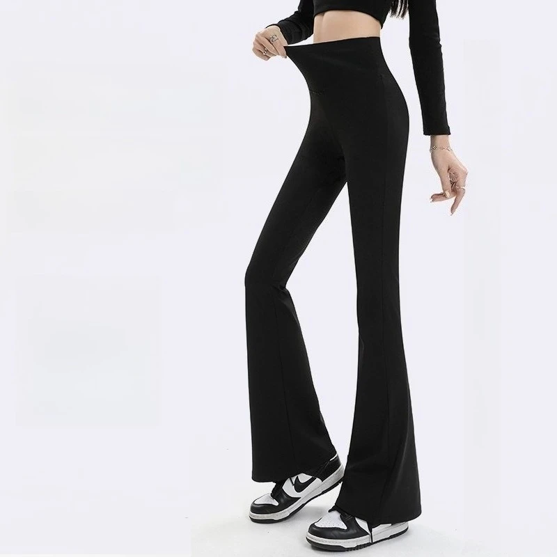 Women's Fall Winter High Waisted Slimming Flared Leggings Shark Pants Gym Ourdoor Workout Fashion Casual Yoga Shark Pants