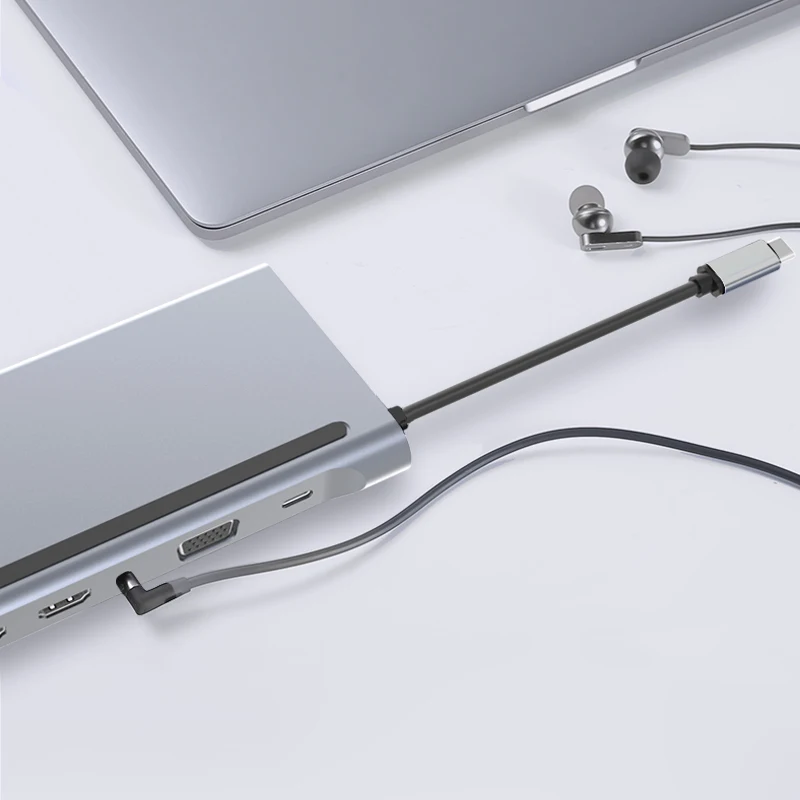 C Dock Dual HDMI-compatible VGA USB Hub Adapter Type C Laptop Docking Station For HP Elitebook Dell XPS ThinkPad Asus