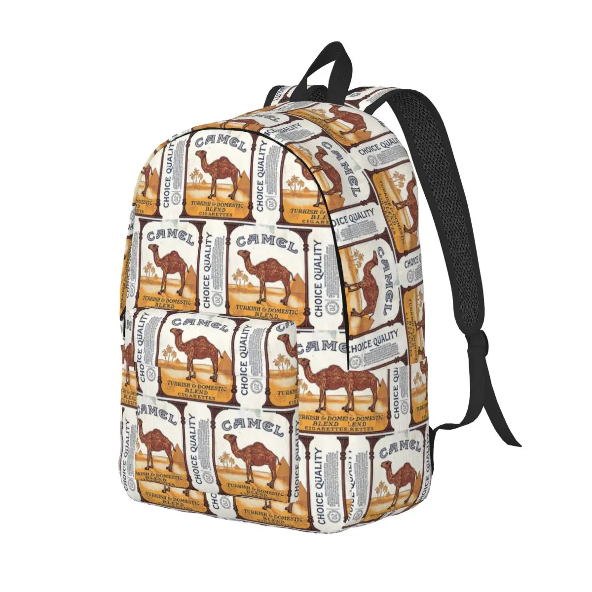 

Vintage Camel Cigarette Pack Backpack Daypack Large Capacity Children BookBag School Bag Shoulder Bags for Men Women