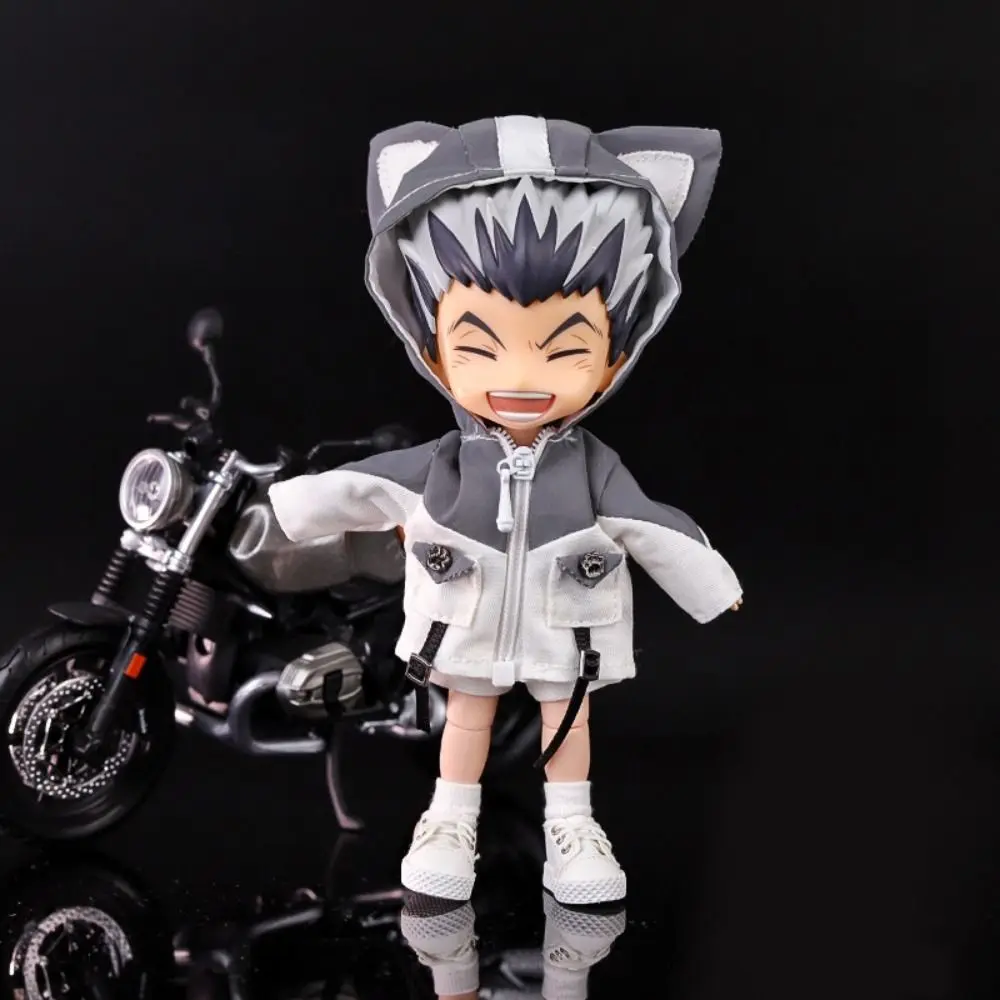 

Dolls Accessories Casual Wear Doll Reflective Jacket Decoration Sportswear Ob11 Clothing Handmade Dress Up Doll Coat Obitsu11