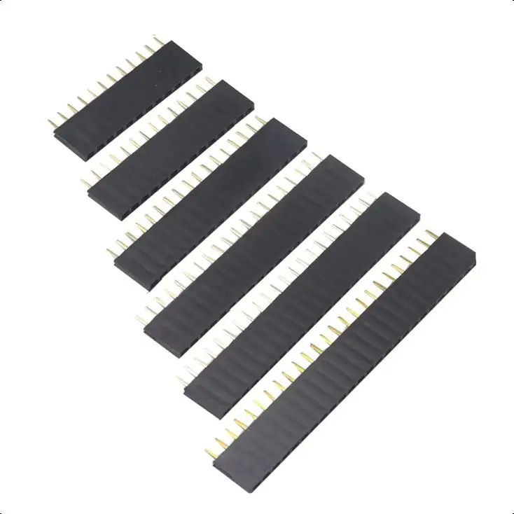【10PCS】2.54MM Spacing Pin Socket Single Row Female Header Connector 2P 3P 4P 5P 6P 7P 8P 9P 10P 11P 12P 13-19P 20P 24P 25P 40P
