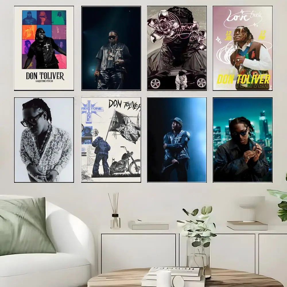 Modern R&B Rap T-Toliver Poster  Self-adhesive Art Waterproof Paper Sticker Coffee House Bar Room Wall Decor