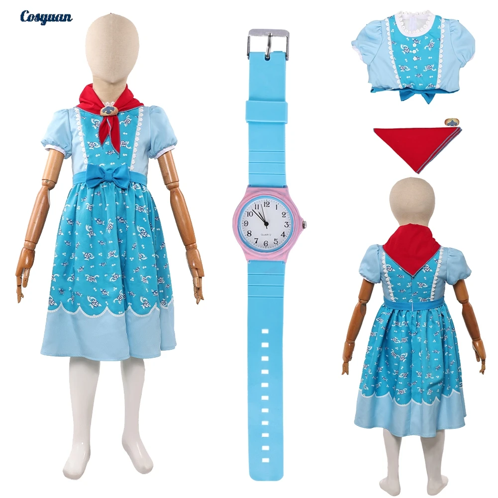TV ST 5 Cosplay Holly Wheeler Dress Blue Watch Cloth Girls Boys Halloween Costume Carnival Party Disguise Roleplay Outfit Suits