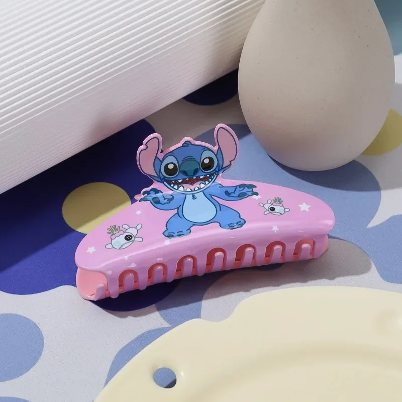 Kawaii Disney Cartoon Stitch akrylowy klips z pazurem śliczna szpilka dziewczyna na imprezę Cosplay akcesoria kostiumowe wszechstronna karta do włosów nakrycia głowy