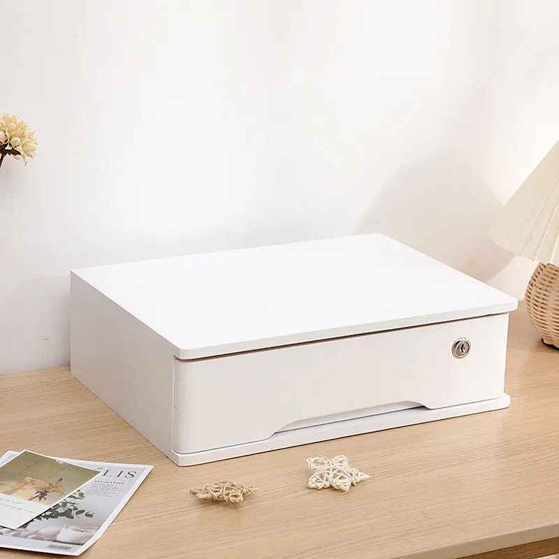 1/2/3 Tier Desktop-Aufbewahrung sbox, Holz schubladen organisator mit abschließbaren Schubladen, keine Montage erforderlich