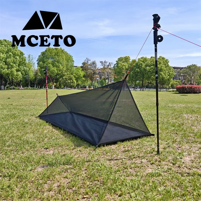 MCETO Hidden Forest Mosquito Net Outdoor Ultra Light Rodless A Shape Wild Camping Sleeping Bag Breathable Mosquito Proof Tent