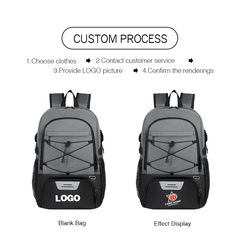Custom basketball Sports Bags with logo Kids Backpack for school Backpack Lightweight Large Capacity Backpacks Print photo