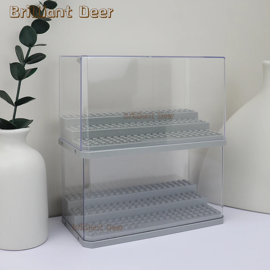 Stackable Acrylic Dispaly Box for Building Blocks Figures Stand MOC Car Model Collection Showcase Children Toys Gift