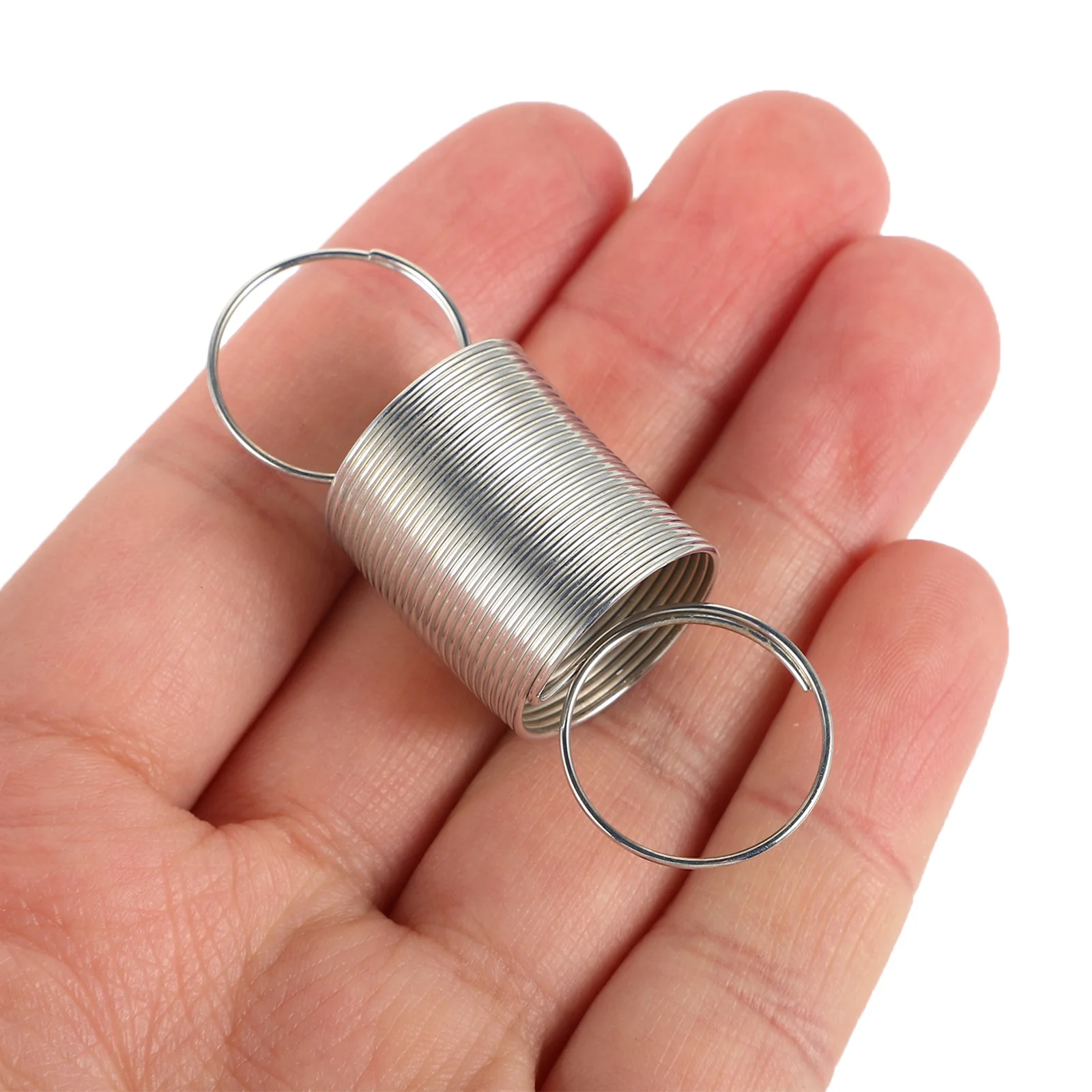 

2Pcs Dual Rings Small Tension Springs Stainless Steel Springs for Force Testing Scientific Experiments Small Spring
