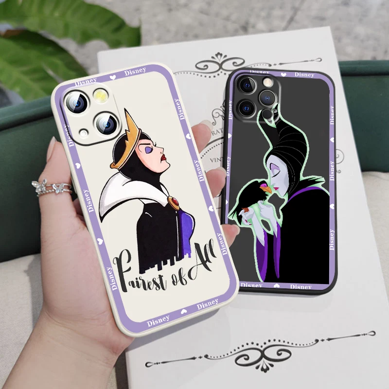 Disney Villain Queen Cool Liquid Rope Soft Cover Phone Case For Apple IPhone 14 13 12 Mini 11 Pro XS MAX XR X 8 7 SE Armour