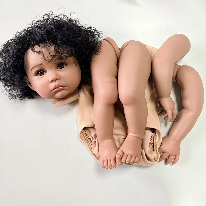 24 Inches Reborn Baby Doll Kit Julieata Dark Skin Already Painted Doll Parts