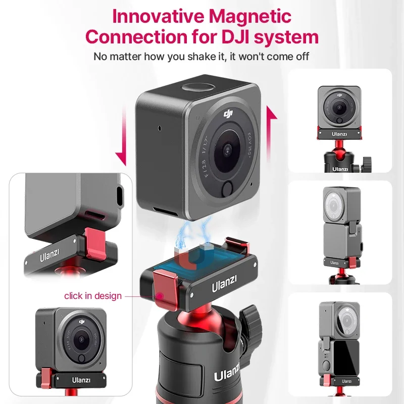 Ulanzi MT-50 Mini Magnetisch Statief Voor Dji Osmo Action 3 4 Verstelbare Statief Stand Quick Release Ballhead Action Camera Accessoire