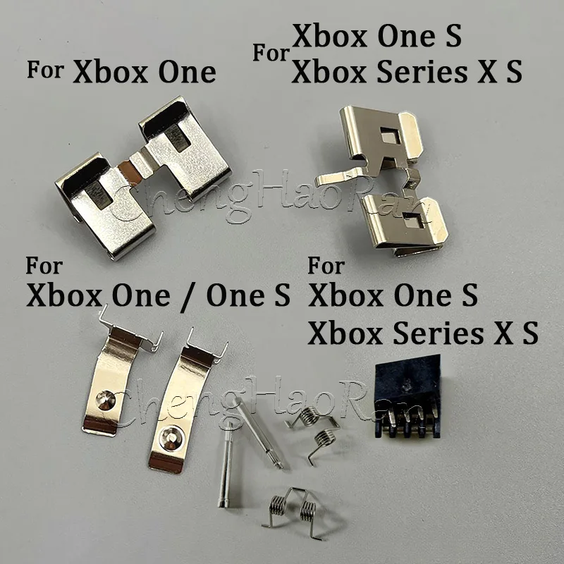 1SET Battery Contact Connector Metal Clip Part For Xbox One/One S/Slim/Series XS Controller Battery Holder LT RT Button Spring