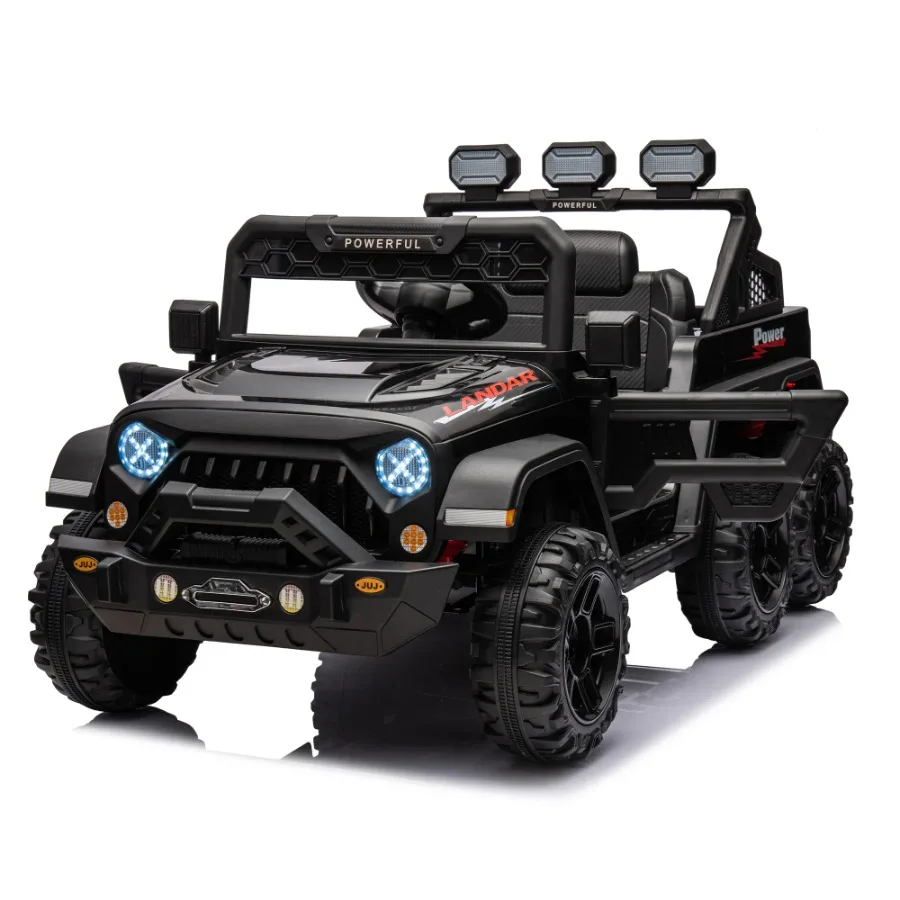 24V Ride On 4WD Pickup Truck with Remote Control Bluetooth Music Spacious Rear Storage