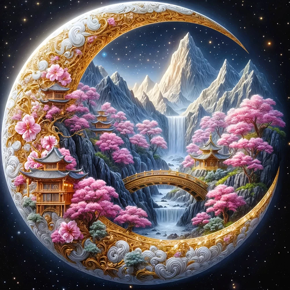 EverShine 5D Diamantmalerei Berglandschaft DIY Vollquadrat- und Runddiamanten-Stickerei Baum-Mosaik Landschaft Heimdekoration Geschenk